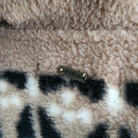 O'neill Lynwood Super Fleece Light Brown Full Zip Hoodie | Women's XS - Picture 14 of 16